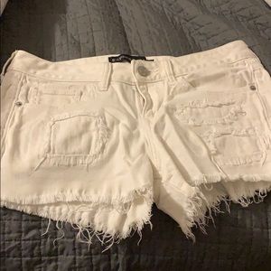 White- stretch Jean shorts